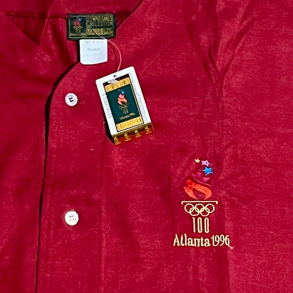 Atlanta 1996 deadstock baseball jersey style cotton button up sz xl - Picture 4 of 9